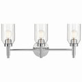 KICHLER 55185CH Madden 24 Inch 3 Light Vanity With Clear Glass In Chrome