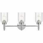 KICHLER 55185CH Madden 24 Inch 3 Light Vanity With Clear Glass In Chrome