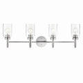 KICHLER 55186CH Madden 34 Inch 4 Light Vanity With Clear Glass In Chrome