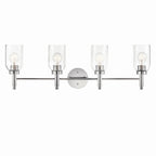 KICHLER 55186CH Madden 34 Inch 4 Light Vanity With Clear Glass In Chrome