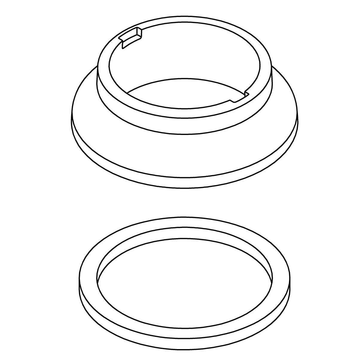 KOHLER One-Hole Escutcheon Kit - Vibrant Stainless, K-1483383-VS