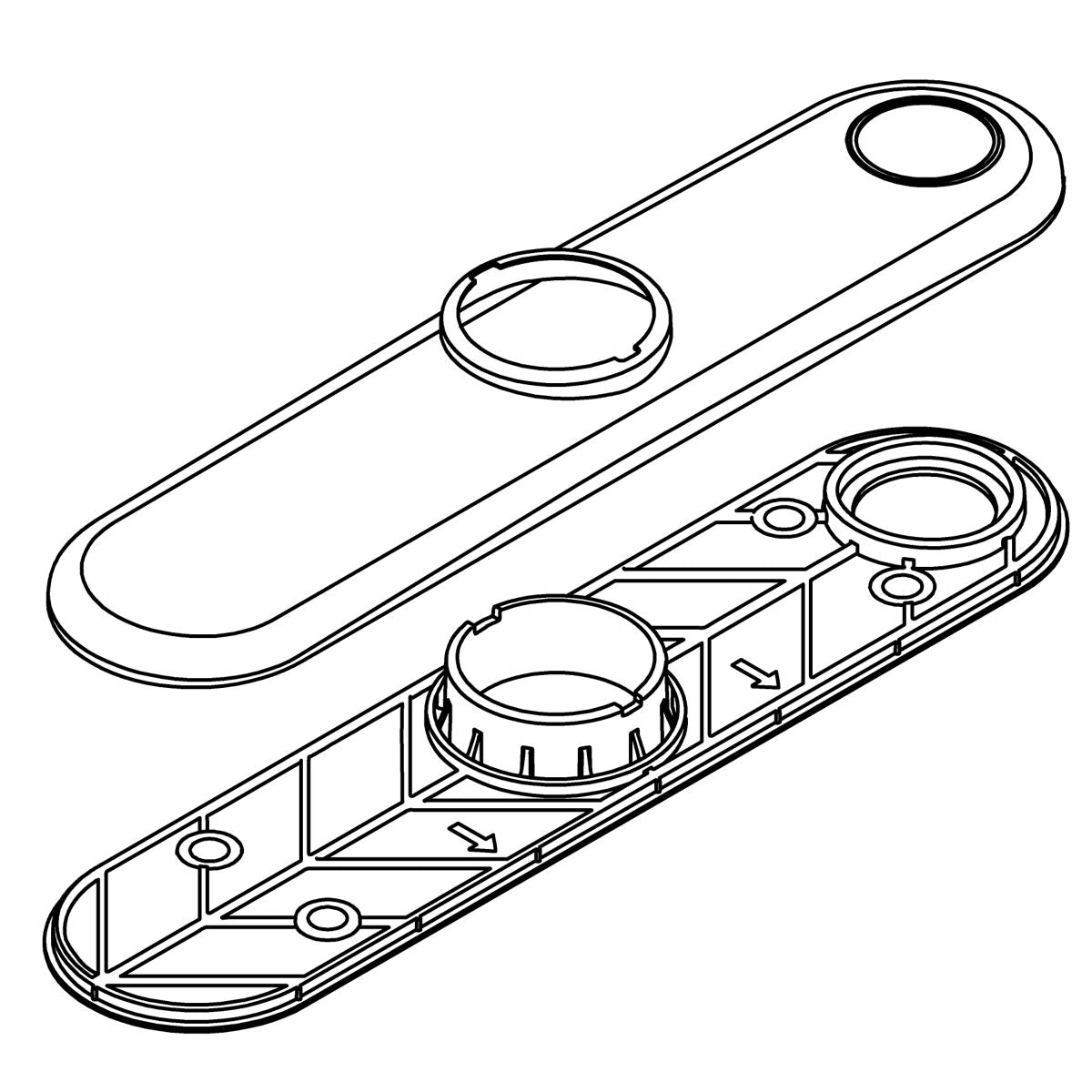 KOHLER Escutcheon Kit - Polished Chrome, K-1483384-CP