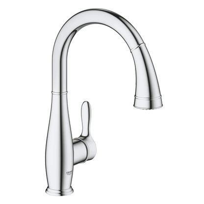 GROHE 30213001 Parkfield Single-Handle Pull Down Kitchen Faucet Dual Spray 1.75 GPM - Chrome