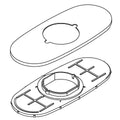 KOHLER Kit, Three Hole Escutcheon Service - Vibrant Brushed Moderne Brass, K-1490323-2MB