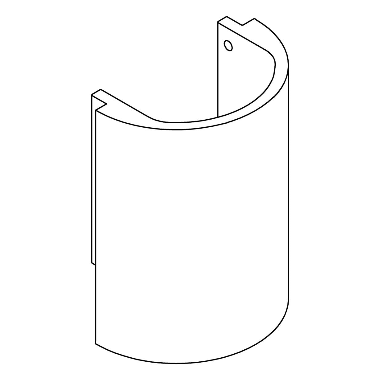 KOHLER Shade, Textured Clear Glass, K-1492494