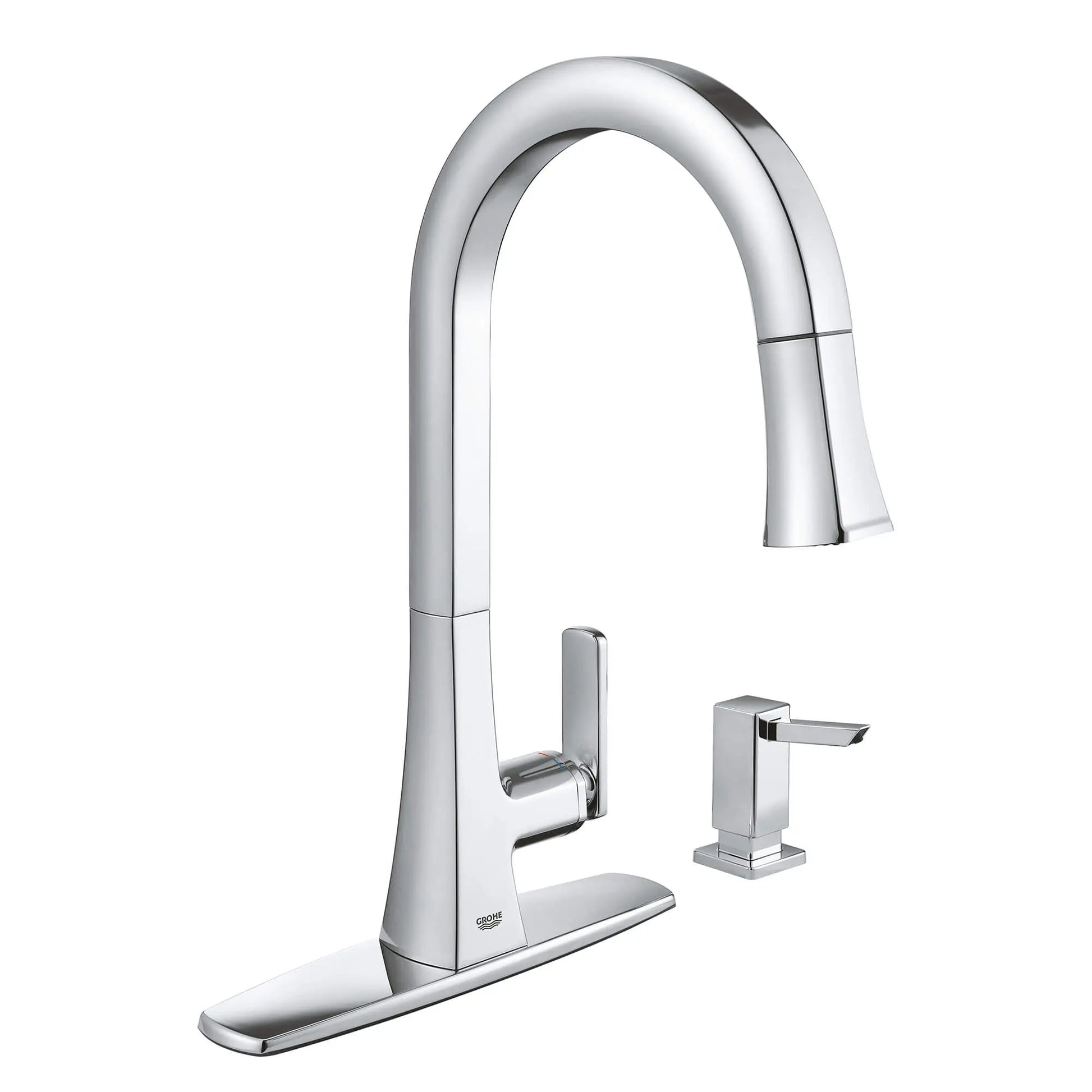 GROHE 30365000 Carre Single-Handle Pull Down Kitchen Faucet Dual Spray 1.75 GPM - Chrome