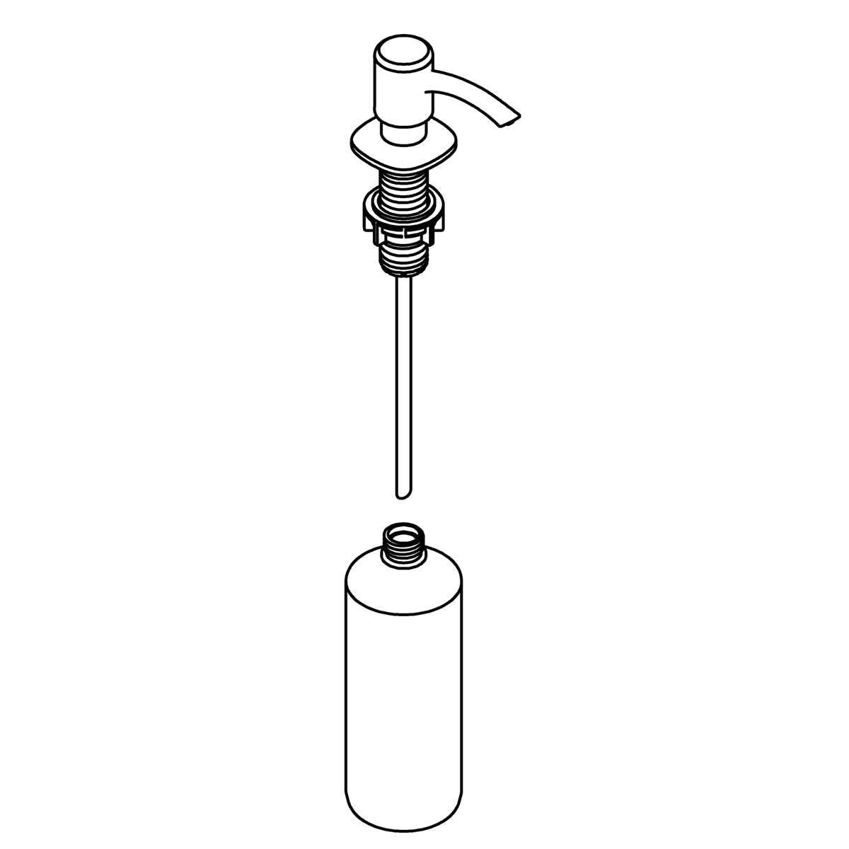 KOHLER Soap Dispenser Kit - Vibrant Brushed Moderne Brass, K-1495995-2MB