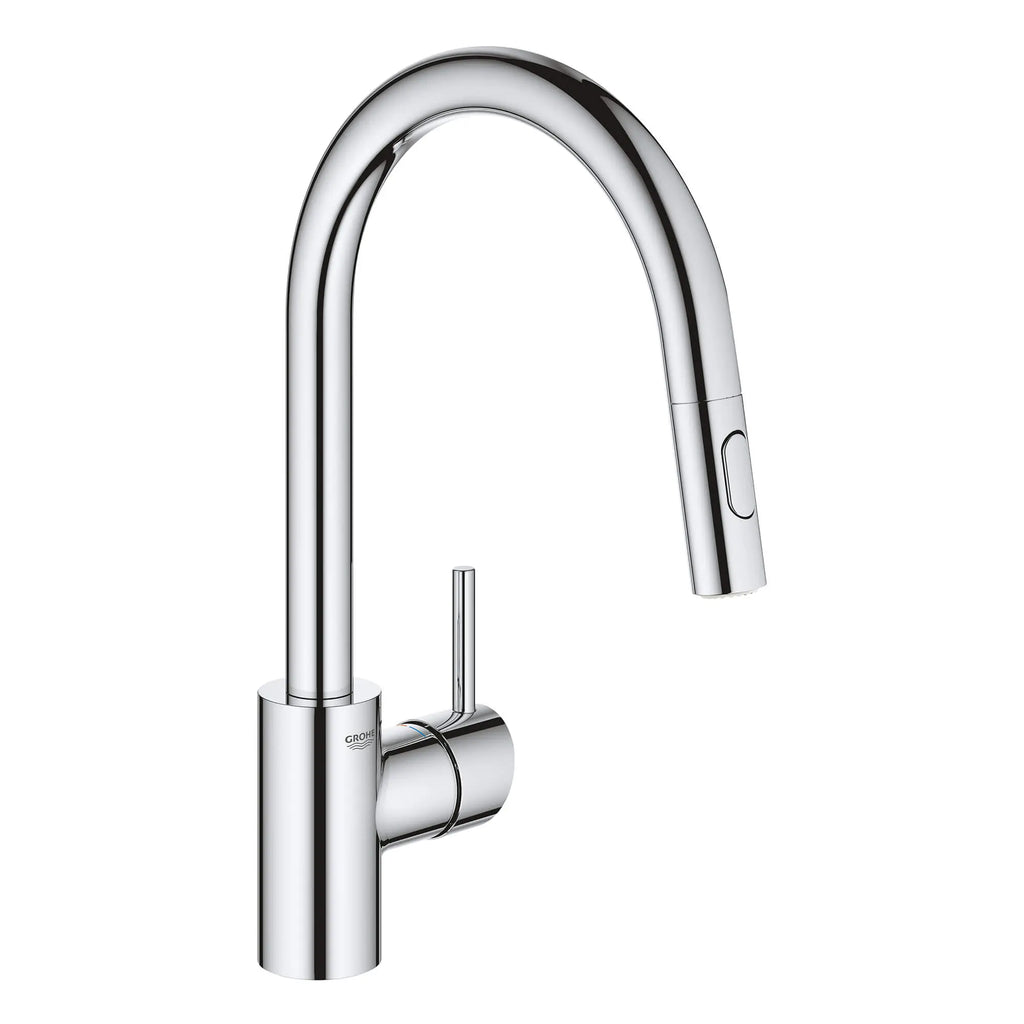 GROHE 3134910E Concetto Single-Handle Pull Down Kitchen Faucet Dual Spray 1.5 GPM - Chrome