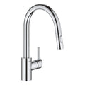 GROHE 3134910E Concetto Single-Handle Pull Down Kitchen Faucet Dual Spray 1.5 GPM - Chrome