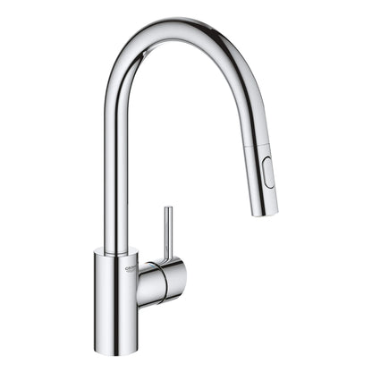 GROHE 3134910E Concetto Single-Handle Pull Down Kitchen Faucet Dual Spray 1.5 GPM - Chrome