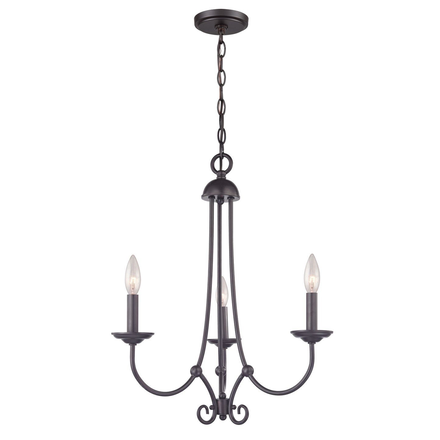 THOMAS 1503CH/10 Williamsport 20'' Wide 3-Light Chandelier - Oil Rubbed Bronze