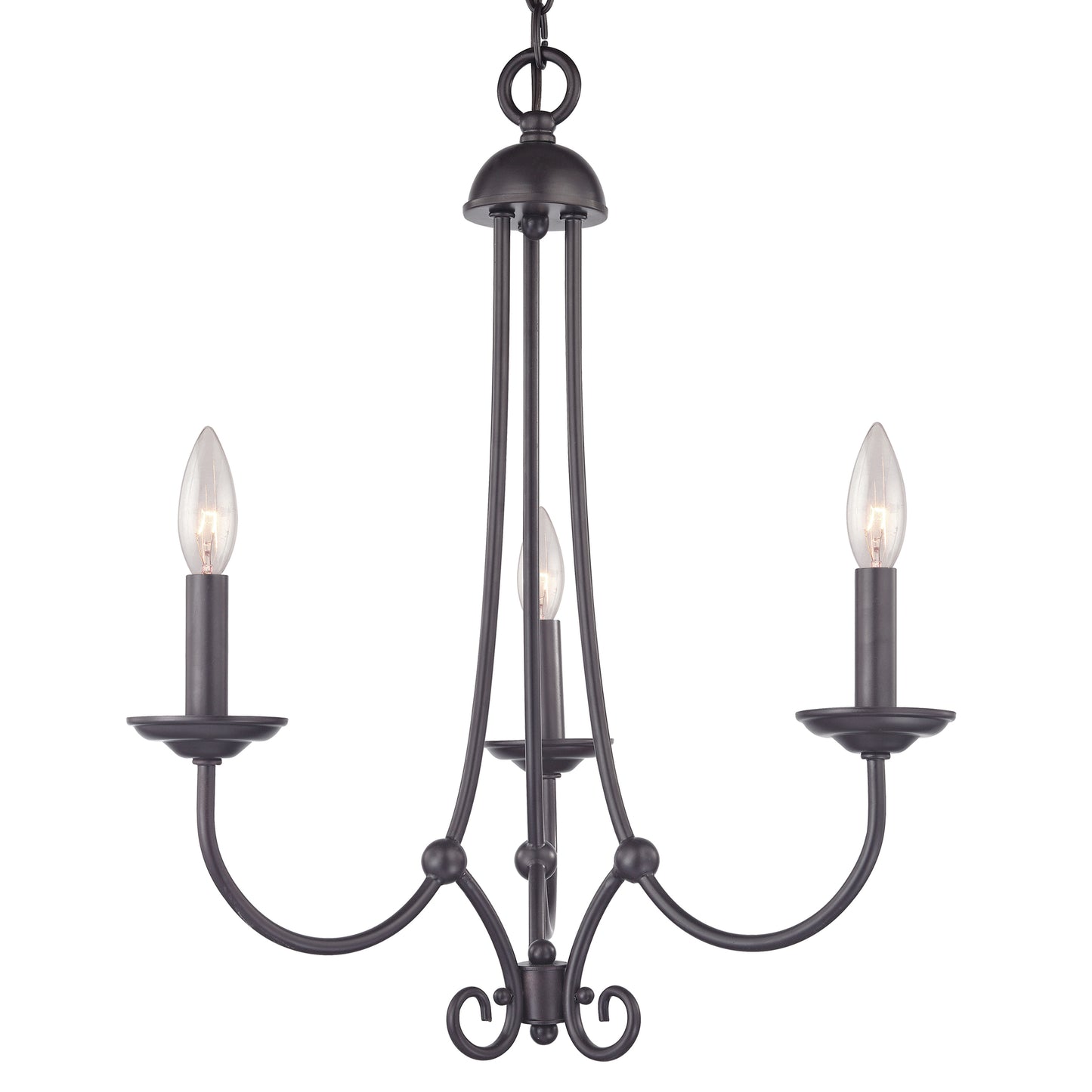 THOMAS 1503CH/10 Williamsport 20'' Wide 3-Light Chandelier - Oil Rubbed Bronze