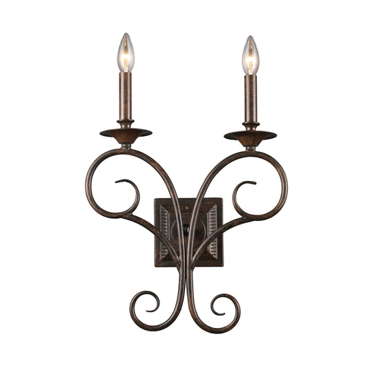 ELK SHOWROOM 15040/2 Gloucester 17.5'' High 2-Light Sconce - Weathered Bronze