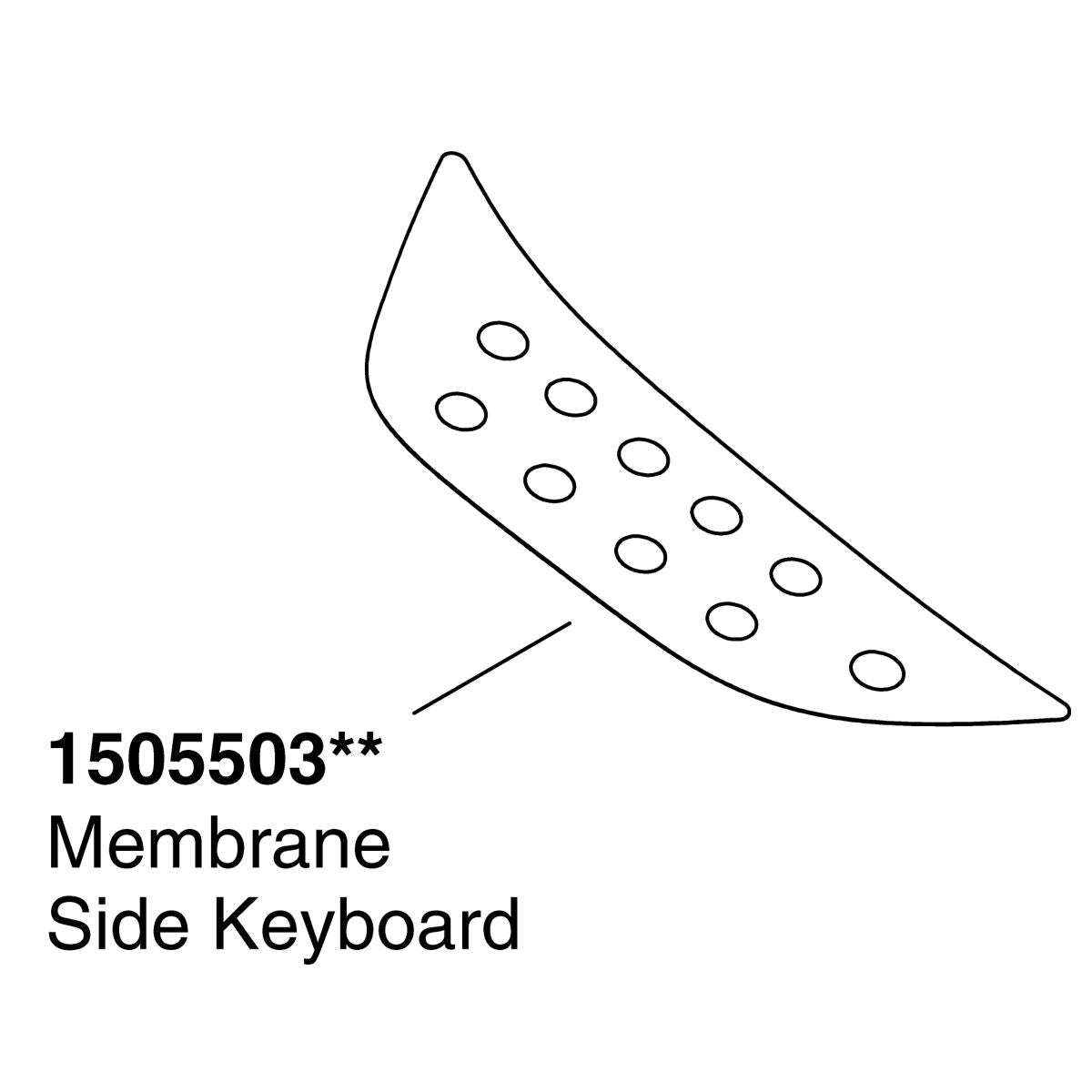 KOHLER SIDE KEYBOARD MEMBRANE - Biscuit, K-1505503-96