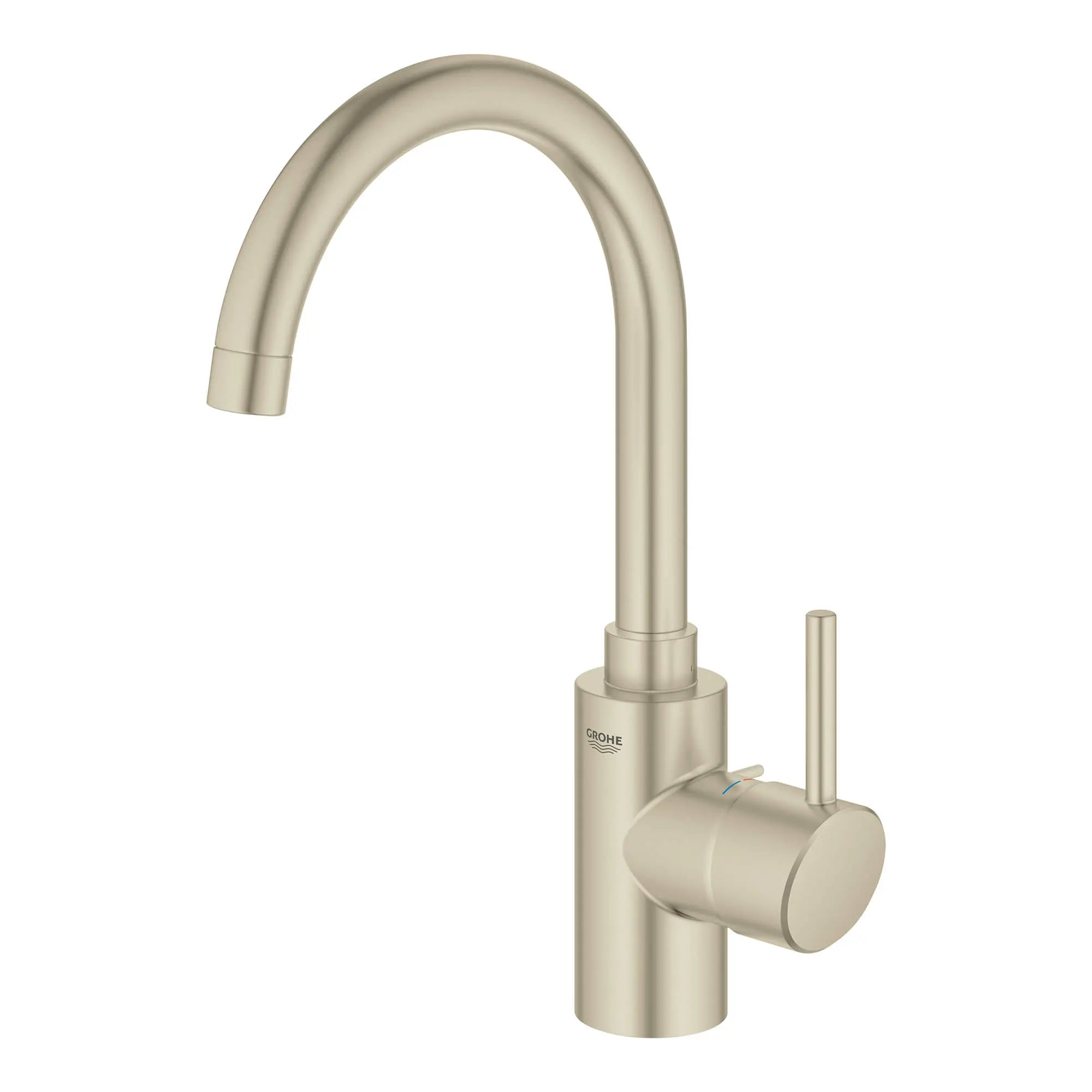 GROHE 32138EN2 Concetto Single Hole Single-Handle L-Size Bathroom Faucet, 1.2 GPM - Brushed Nickel