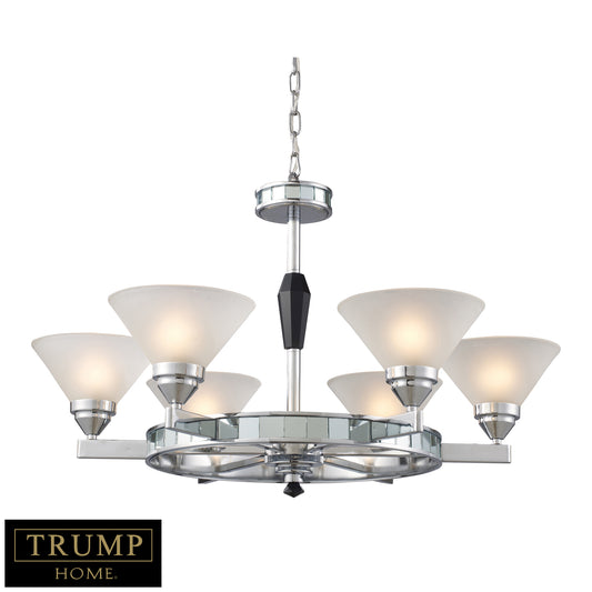 ELK SHOWROOM 1508/6 Mercer 30'' Wide 6-Light Chandelier - Polished Chrome