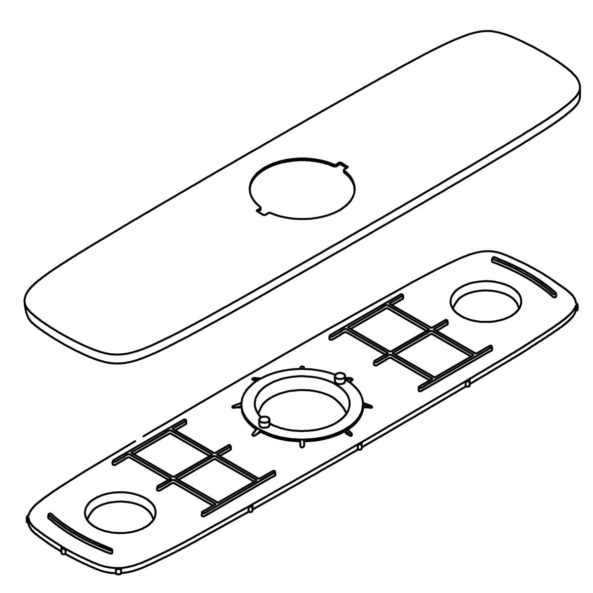 KOHLER Escutcheon Kit - Vibrant Brushed Moderne Brass, K-1509923-2MB