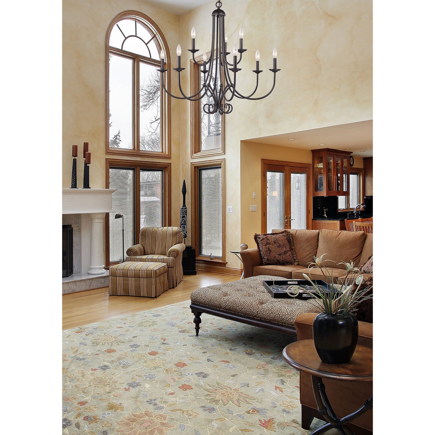 THOMAS 1509CH/10 Williamsport 34'' Wide 9-Light Chandelier - Oil Rubbed Bronze