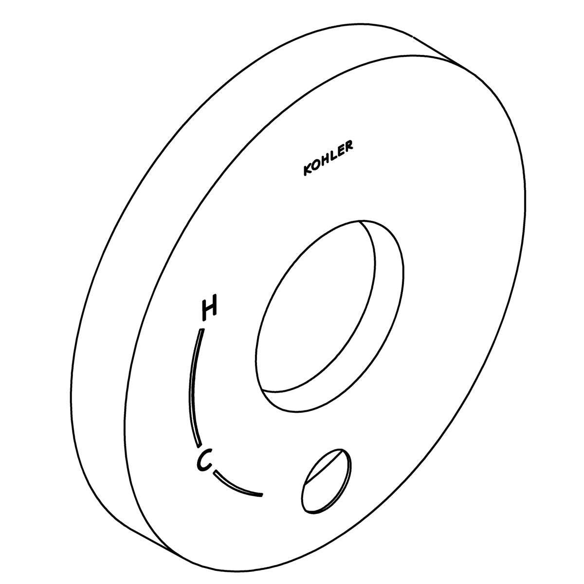 KOHLER Escutcheon - Matte Black, K-1511295-BL