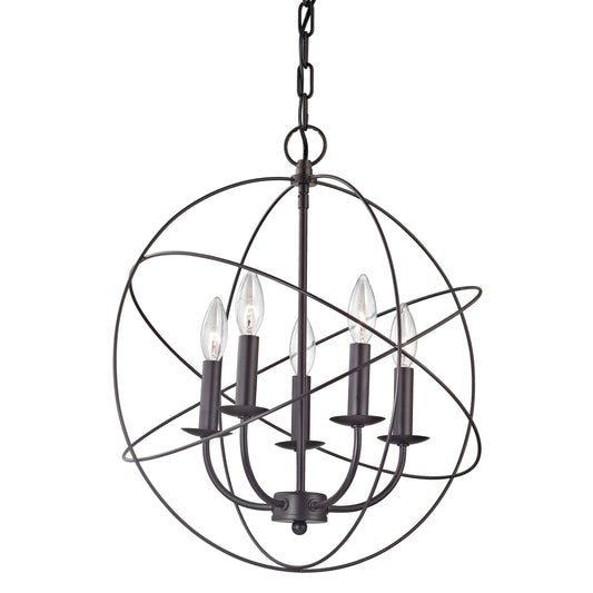 THOMAS 1515CH/10 Williamsport 18'' Wide 5-Light Chandelier - Oil Rubbed Bronze