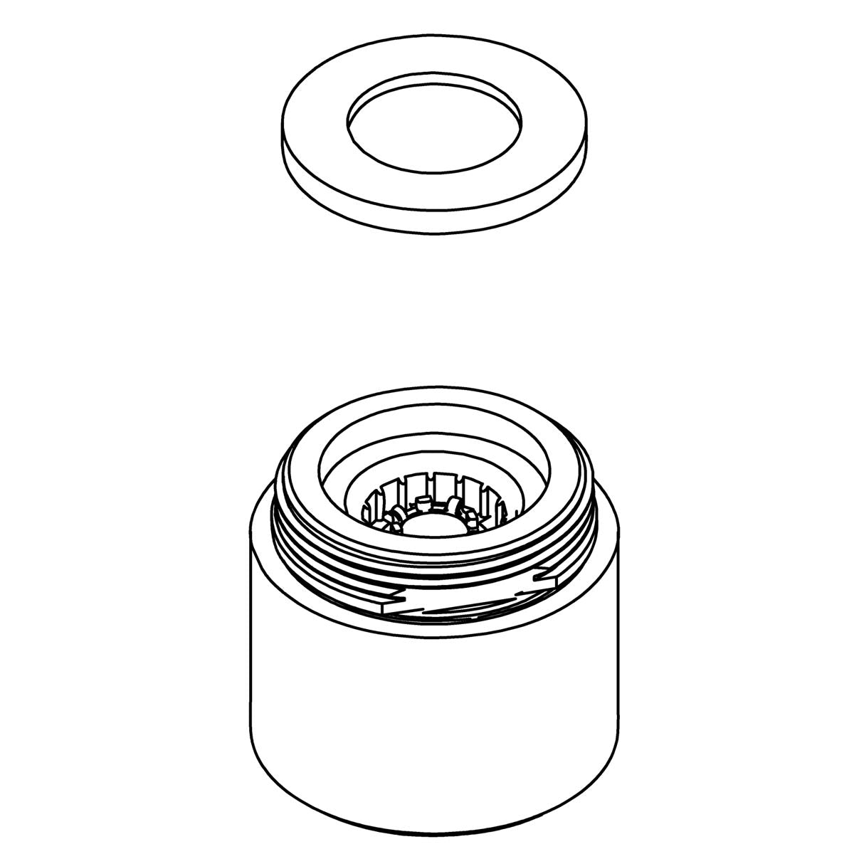 KOHLER Aerator Assembly - Vibrant Titanium, K-1522149-TT