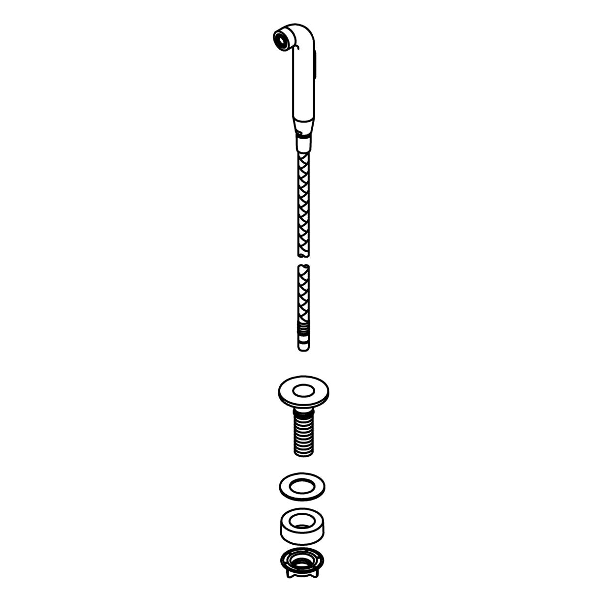 KOHLER Side Spray Assembly - Vibrant Brushed Moderne Brass, K-1522178-2MB