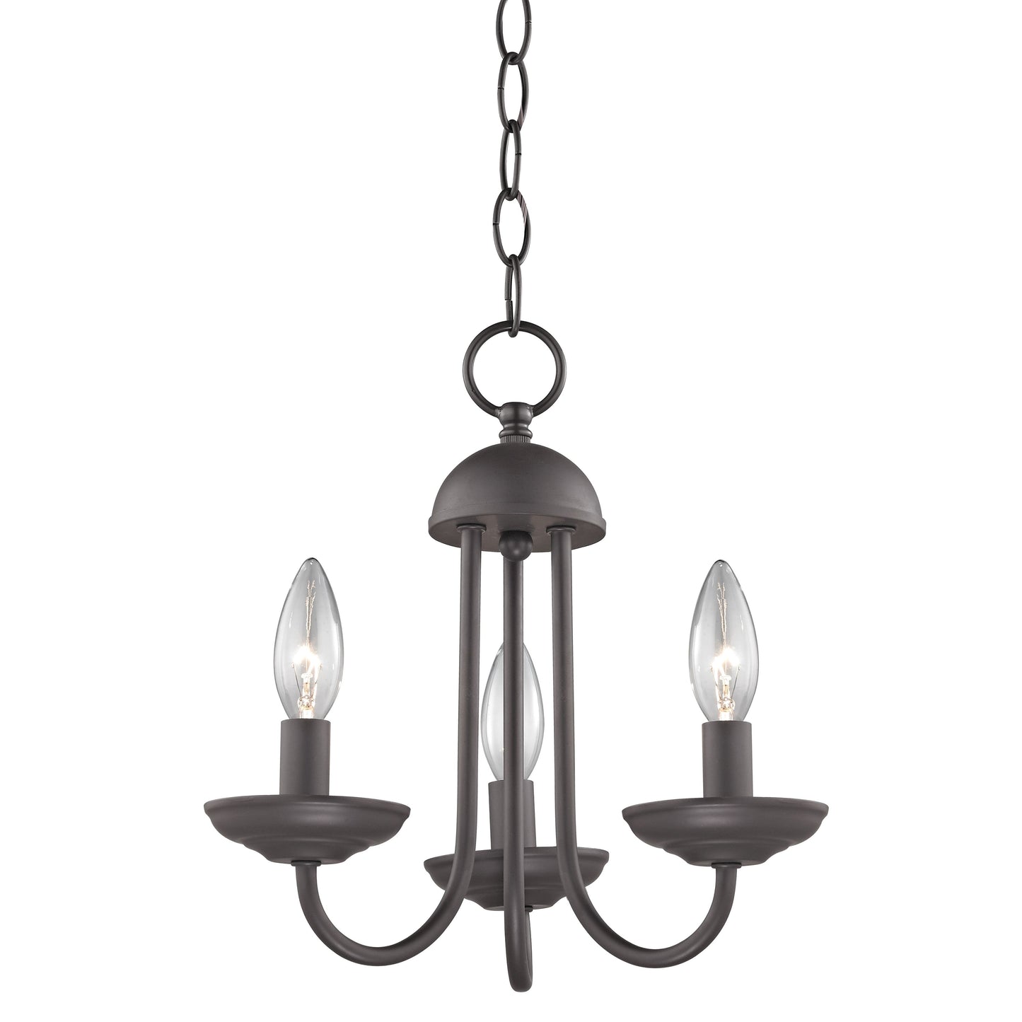 THOMAS 1523CH/10 Williamsport 12'' Wide 3-Light Chandelier - Oil Rubbed Bronze