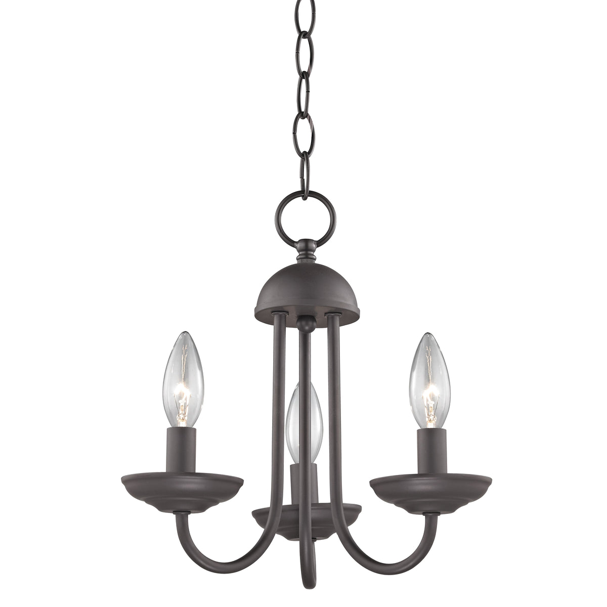 THOMAS 1523CH/10 Williamsport 12'' Wide 3-Light Chandelier - Oil Rubbed Bronze