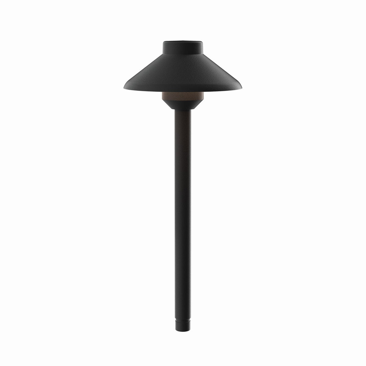 KICHLER 15821BKT30 Short Stepped Dome 12V 3000K Path Light Textured Architectural Bronze