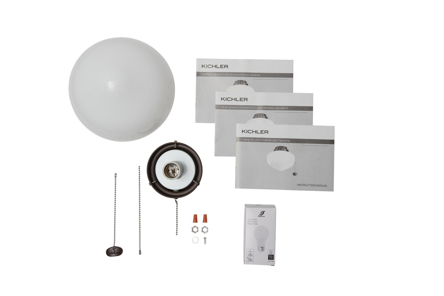 KICHLER 380913Cmo Accessory Led Fan Light Kit Coffee Mocha