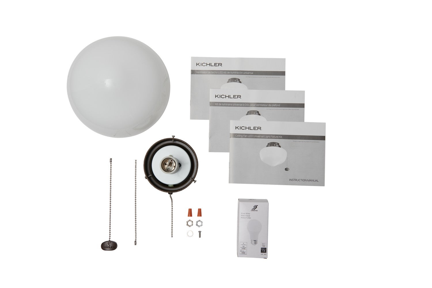 KICHLER 380913Wcp Accessory Led Fan Light Kit Weathered Copper Powder Coat