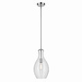 KICHLER 42047CHCS Everly 17.75" 1-Light Bell Pendant With Clear Seeded Glass In Chrome