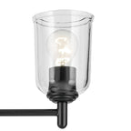 KICHLER 43670BKCLR Shailene 15.25" 3-Light Mini Chandelier With Clear Glass In Black
