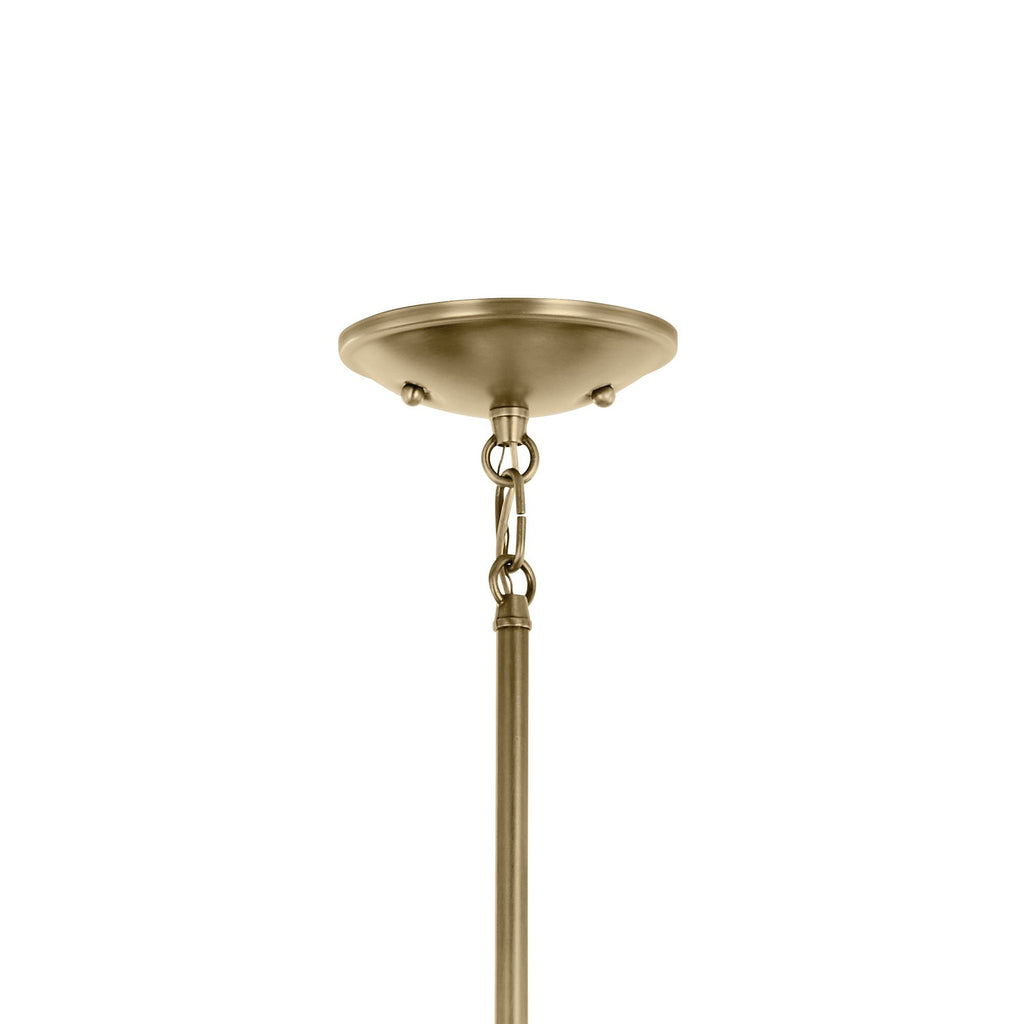 KICHLER 43670NBRCLR Shailene 15.25" 3-Light Mini Chandelier With Clear Glass In Natural Brass