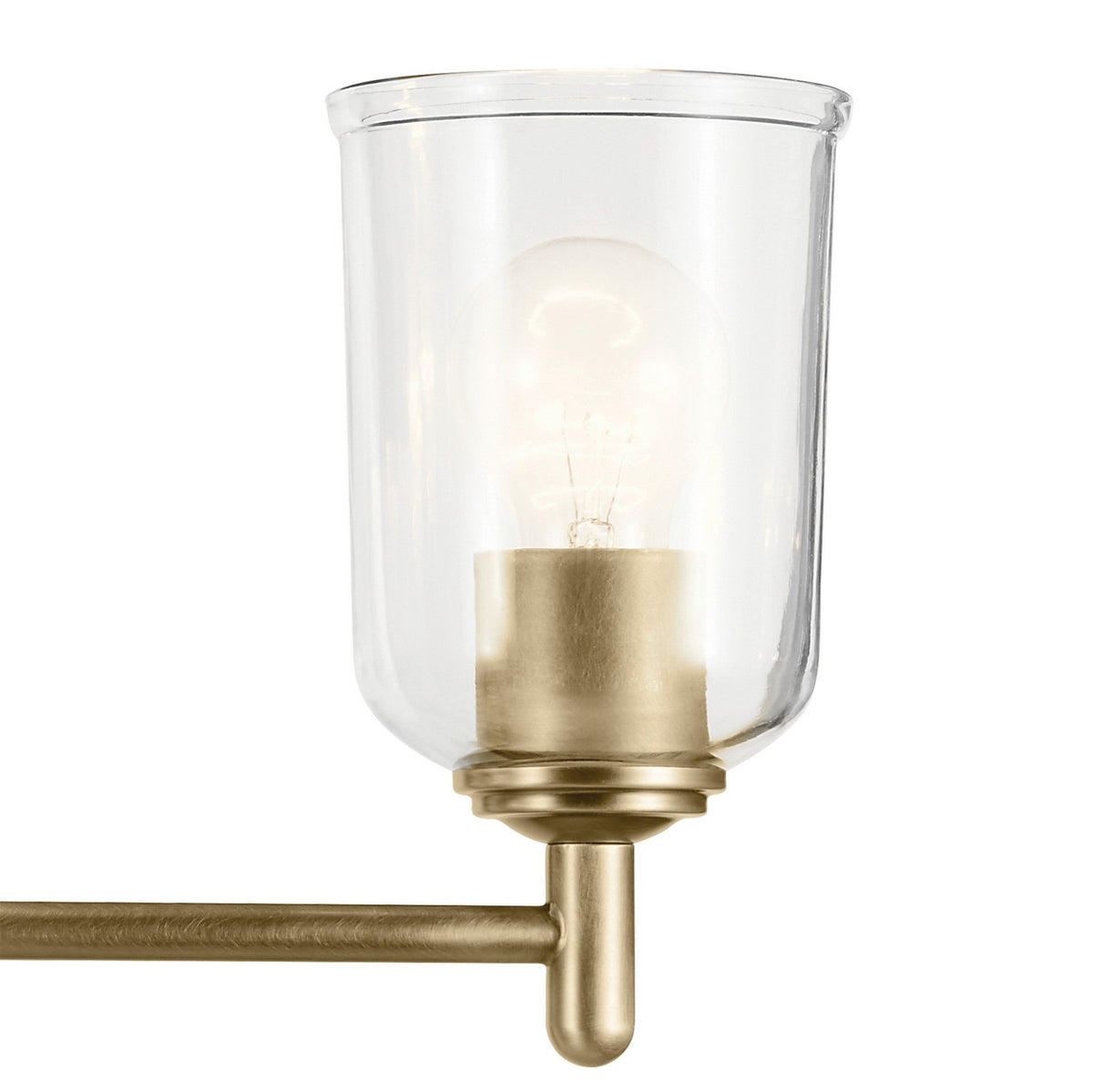 KICHLER 43670NBRCLR Shailene 15.25" 3-Light Mini Chandelier With Clear Glass In Natural Brass