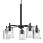 KICHLER 43671BKCLR Shailene 15.25" 5-Light Chandelier With Clear Glass In Black