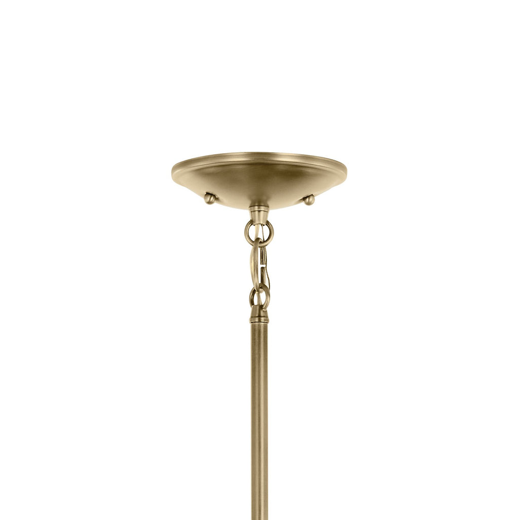 KICHLER 43671NBRCLR Shailene 15.25" 5-Light Chandelier With Clear Glass In Natural Brass