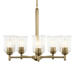 KICHLER 43671NBRCLR Shailene 15.25" 5-Light Chandelier With Clear Glass In Natural Brass