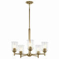 KICHLER 43671NBRCLR Shailene 15.25" 5-Light Chandelier With Clear Glass In Natural Brass