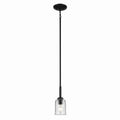 KICHLER 43674BKCLR Shailene 11.25" 1-Light Mini Bell Pendant With Clear Glass In Black