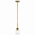 KICHLER 43674NBRCLR Shailene 11.25" 1-Light Mini Bell Pendant With Clear Glass In Natural Brass