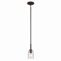 KICHLER 43674OZCLR Shailene 11.25" 1-Light Mini Bell Pendant With Clear Glass In Olde Bronze
