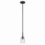 KICHLER 43674OZCLR Shailene 11.25" 1-Light Mini Bell Pendant With Clear Glass In Olde Bronze
