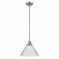 KICHLER 43905NI Avery 11.75" 1-Light Cone Pendant With Clear Seeded Glass In Nickel