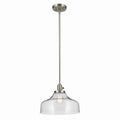 KICHLER 43906NI Avery 11.25" 1-Light Bell Pendant With Clear Seeded Glass In Nickel