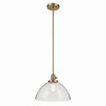 KICHLER 43912NBR Avery 11" 1-Light Dome Pendant With Clear Seeded Glass In Natural Brass