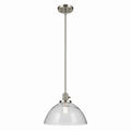 KICHLER 43912NI Avery 11" 1-Light Dome Pendant With Clear Seeded Glass In Nickel