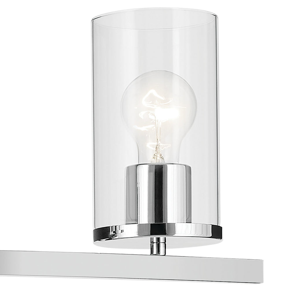 KICHLER 45495CHCLR Crosby 4.5" 1-Light Wall Sconce With Clear Glass In Chrome