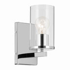 KICHLER 45495CHCLR Crosby 4.5" 1-Light Wall Sconce With Clear Glass In Chrome