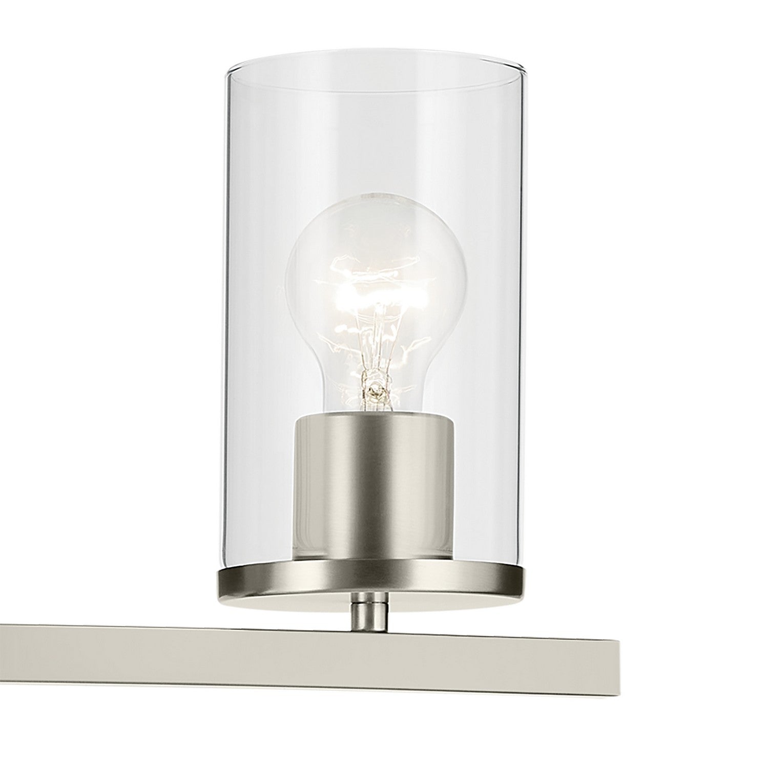 KICHLER 45495NICLR Crosby 4.5" 1-Light Wall Sconce With Clear Glass In Brushed Nickel